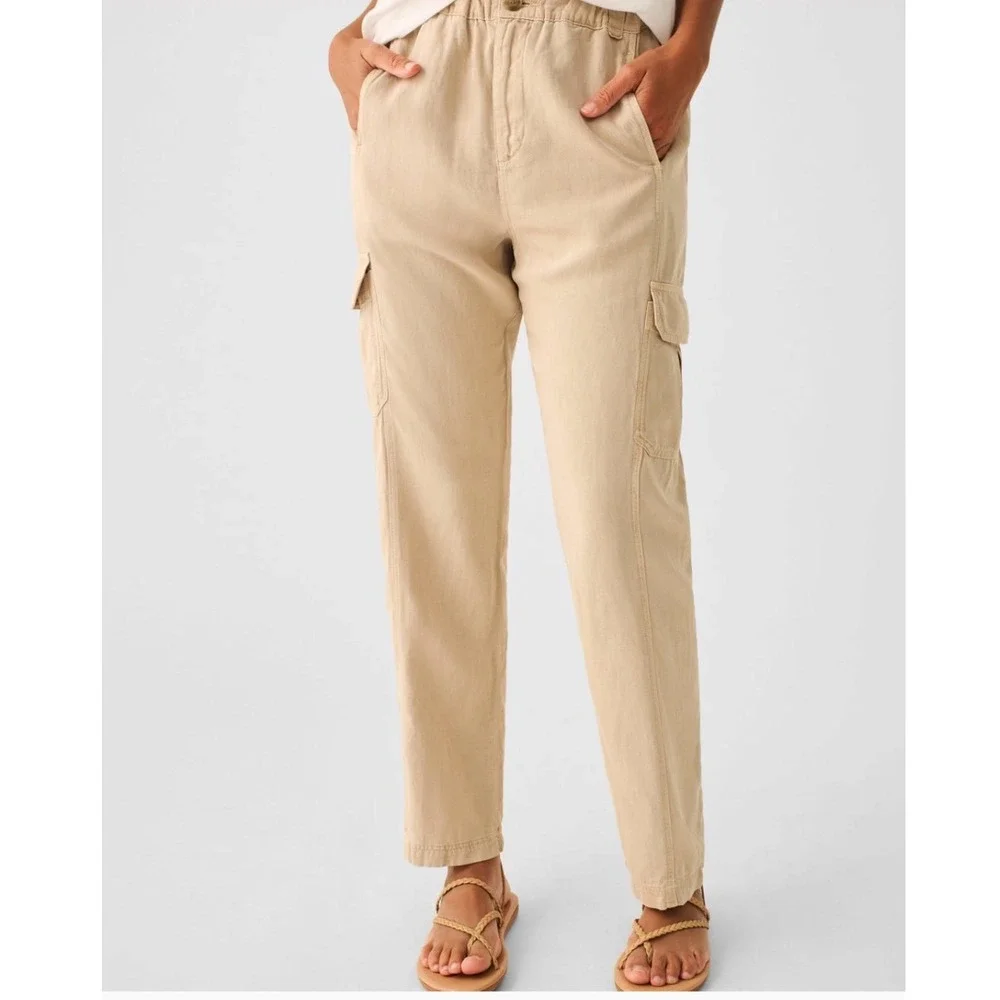 FAHERTY Arlie Cargo Pants In Safari Size Medium‎